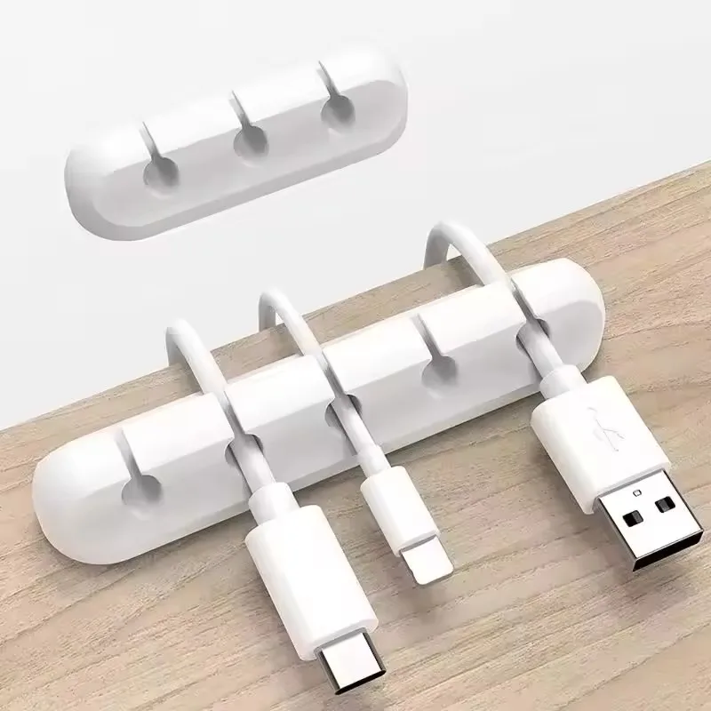 Desk Cable Clip - مشبك سيليكون لتنظيم كابلات USB، مشابك