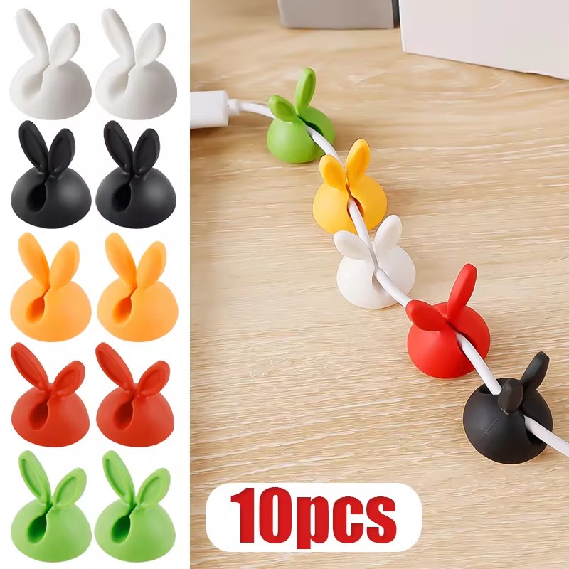 Desk Cable Clip - مدير كابل أذن أرنب لطيف ،