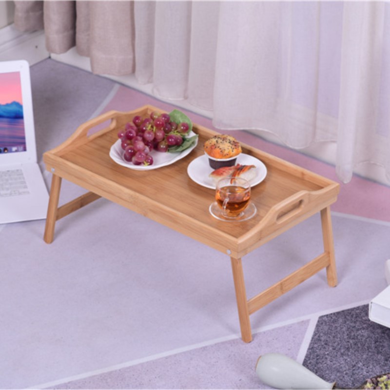 Laptop Stand Bamboo - المحمولة الخيزران الخشب السرير صينية الإفطار