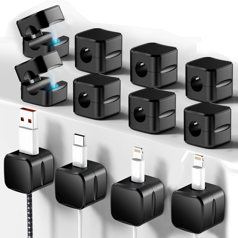 Desk Cable Clip - مشابك كابلات مغناطيسية لإدارة الأسلاك: حامل
