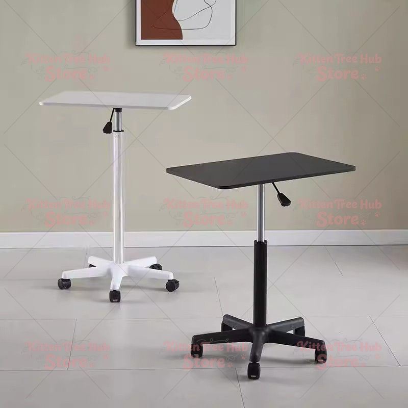 Laptop Stand Bamboo - مكتب متحرك قابل لتعديل الارتفاع مزود