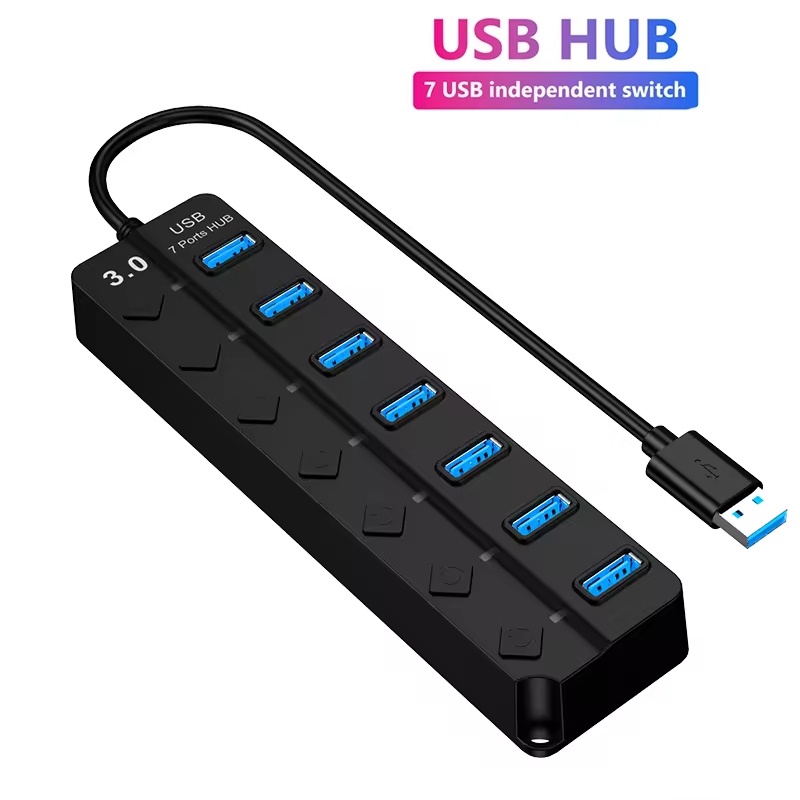 Usb Hub 7 Port - محول طاقة USB 3.0 مع 4/7