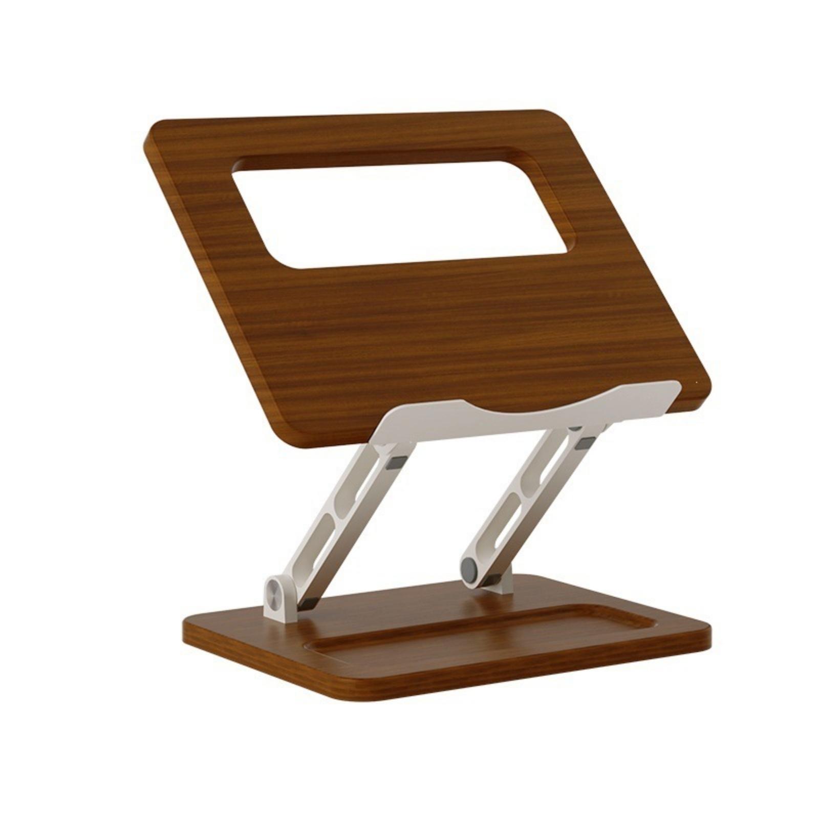 Laptop Stand Bamboo - حامل لابتوب مكتبي مع لوح خشبي،