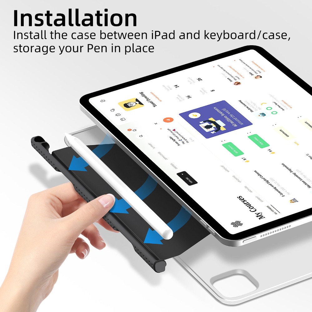 Pen Holder Magnetic - حامل أقلام رصاص فوليو ذكي ،