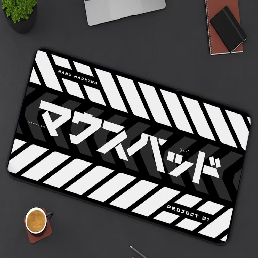 Japanese Tech Accessories - لوحة ماوس كبيرة بتصميم ياباني كاتاكانا،