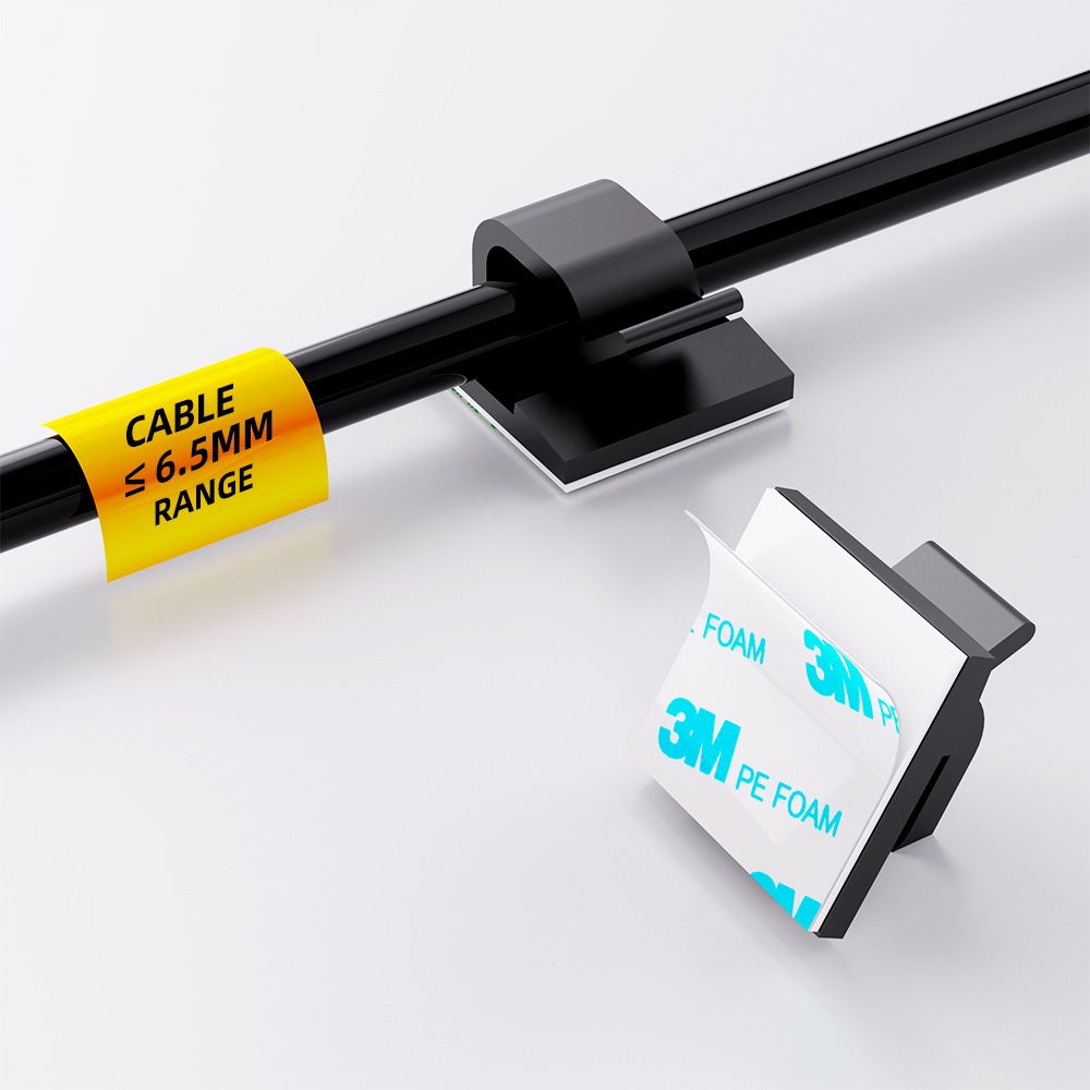 مشبك كابلات بلاستيكي شفاف على  - مراجعة Desk Cable Clip وسعره