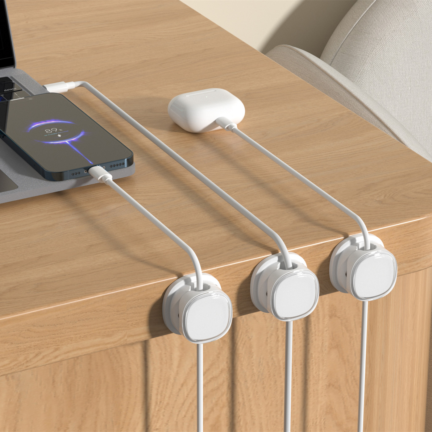 3/6/8/12 قطعة مشابك كابلات مغن - مراجعة Desk Cable Clip وسعره