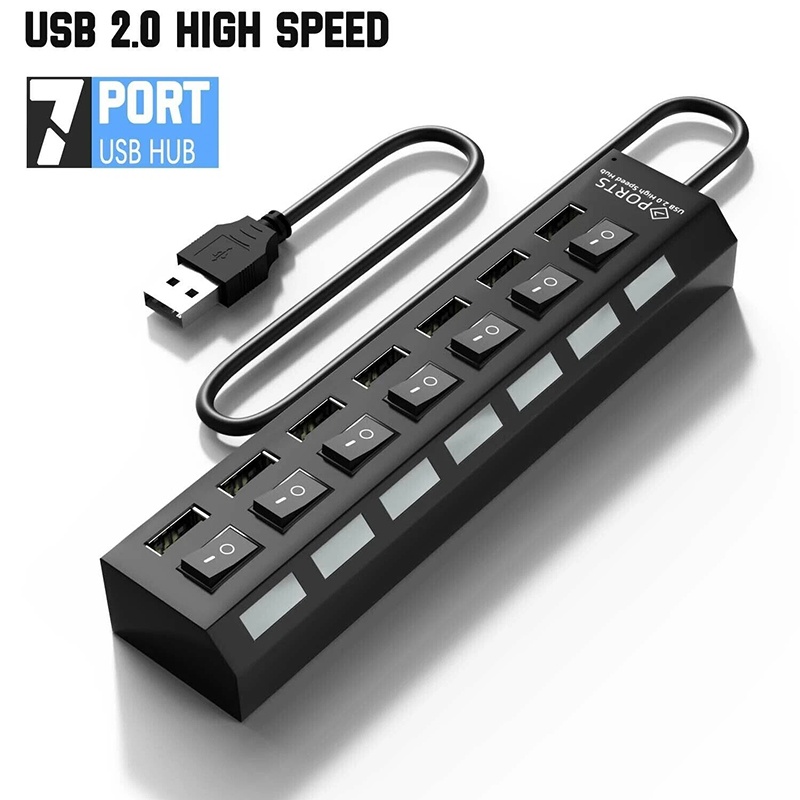 موزع يو إس بي 3.0 متعدد المناف - مراجعة Usb Hub 7 Port وسعره