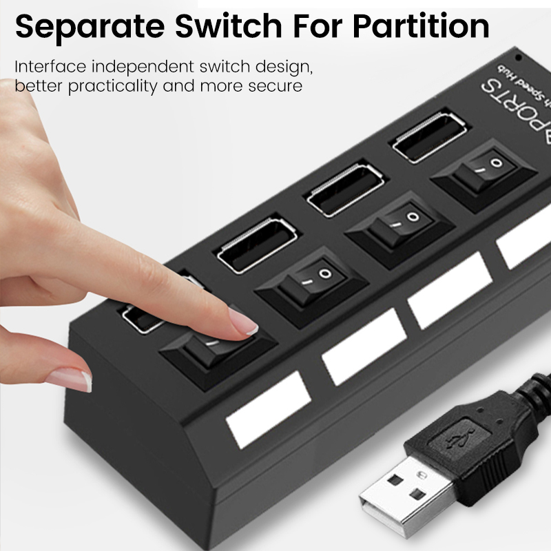 محور USB محور منفذ Splitter يس - مراجعة Usb Hub 7 Port وسعره