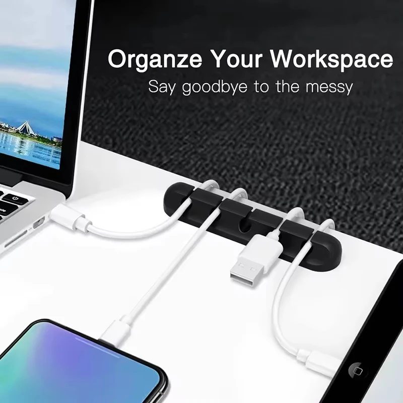 مشبك سيليكون لتنظيم كابلات USB - مراجعة Desk Cable Clip وسعره