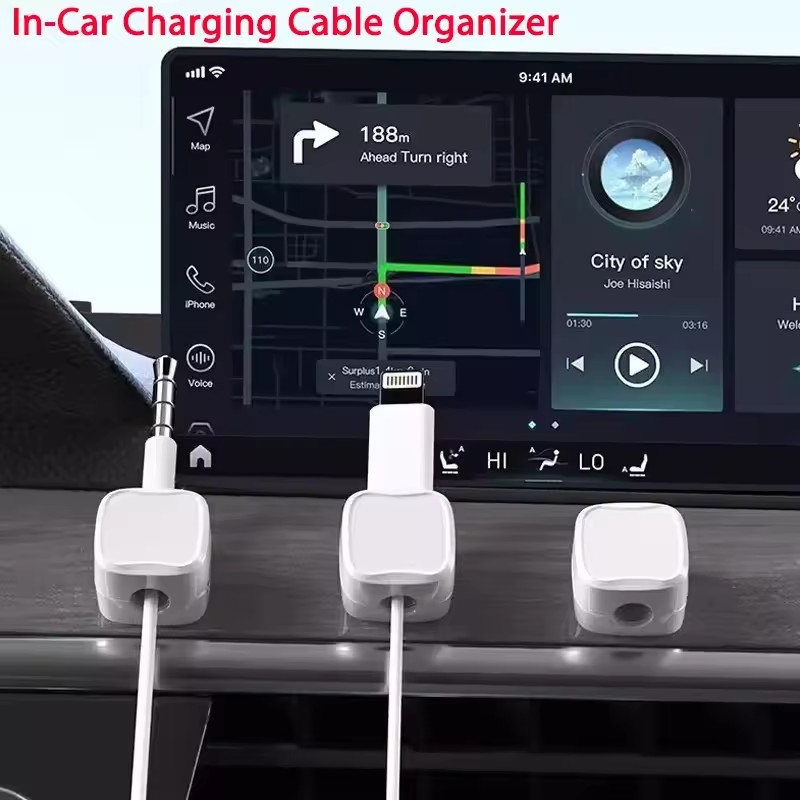 مشبك كابلات مغناطيسي لاصق لتنظ - مراجعة Desk Cable Clip وسعره