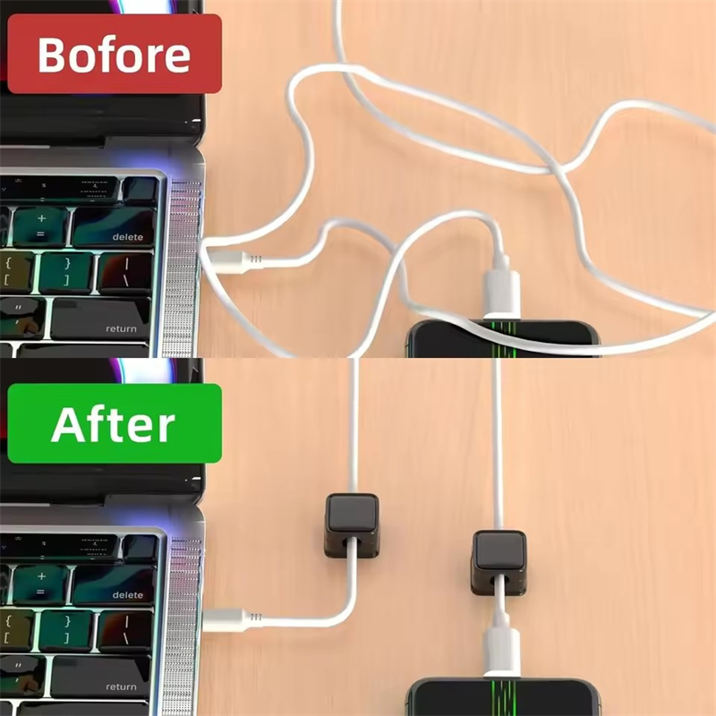 مشبك كابلات مغناطيسي لاصق لتنظ - مراجعة Desk Cable Clip وسعره
