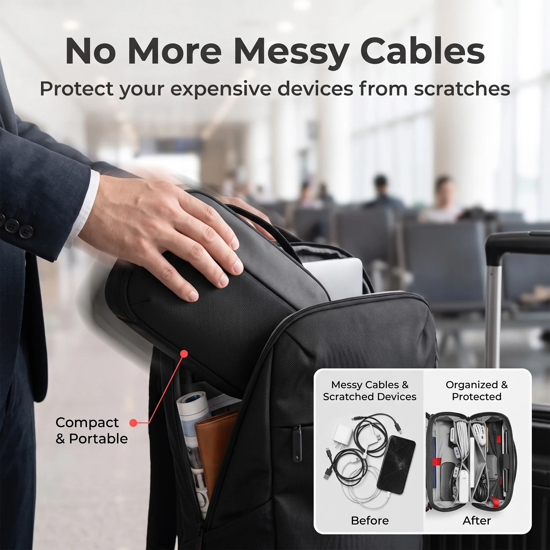 حقيبة تنظيم أدوات السفر، حافظة - مراجعة Tech Accessories For Travel وسعره