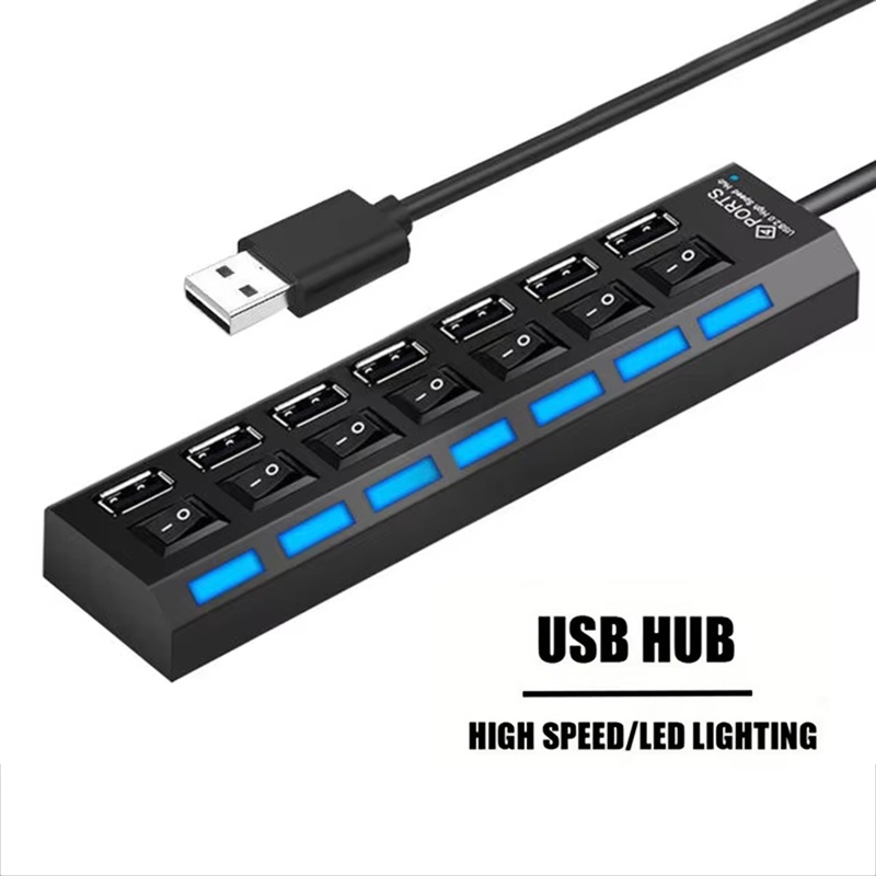 موزع USB 2.0 بـ 7 منافذ لأجهزة - مراجعة Usb Hub 7 Port وسعره