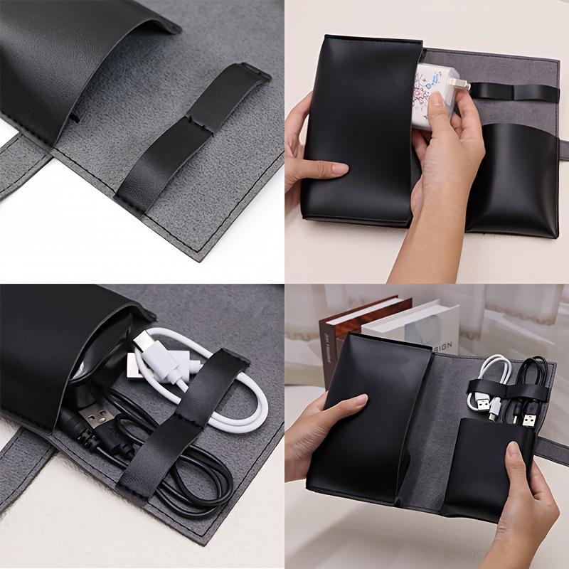 1 قطعة بو الجلود متعددة مقصورة - مراجعة Tech Accessories For Travel وسعره