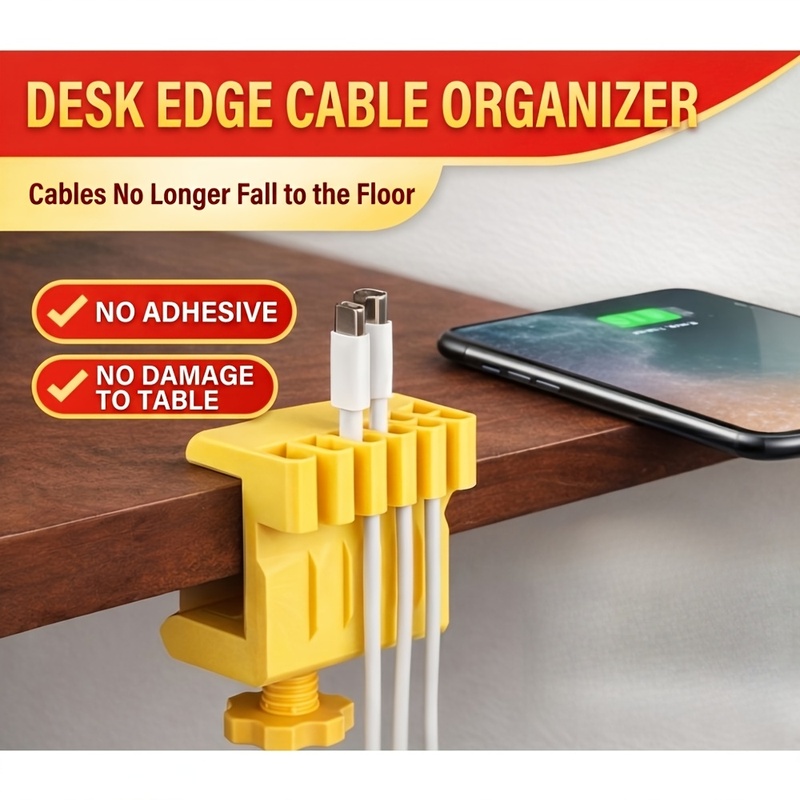 3 مشابك لإدارة الكابلات على سط - مراجعة Desk Cable Clip وسعره