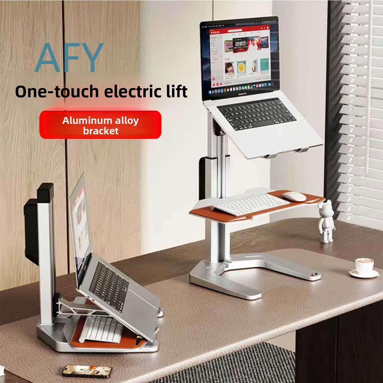 محول مكتب قابل للتعديل كهربائي - مراجعة Laptop Stand Bamboo وسعره