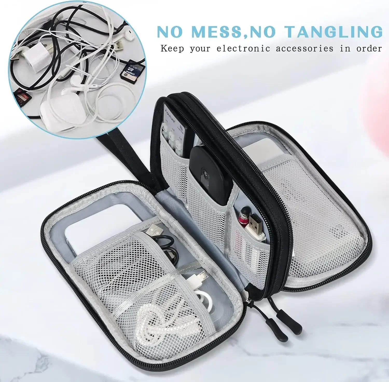 حقيبة كابلات للسفر، حقيبة تخزي - مراجعة Tech Accessories Organizer وسعره