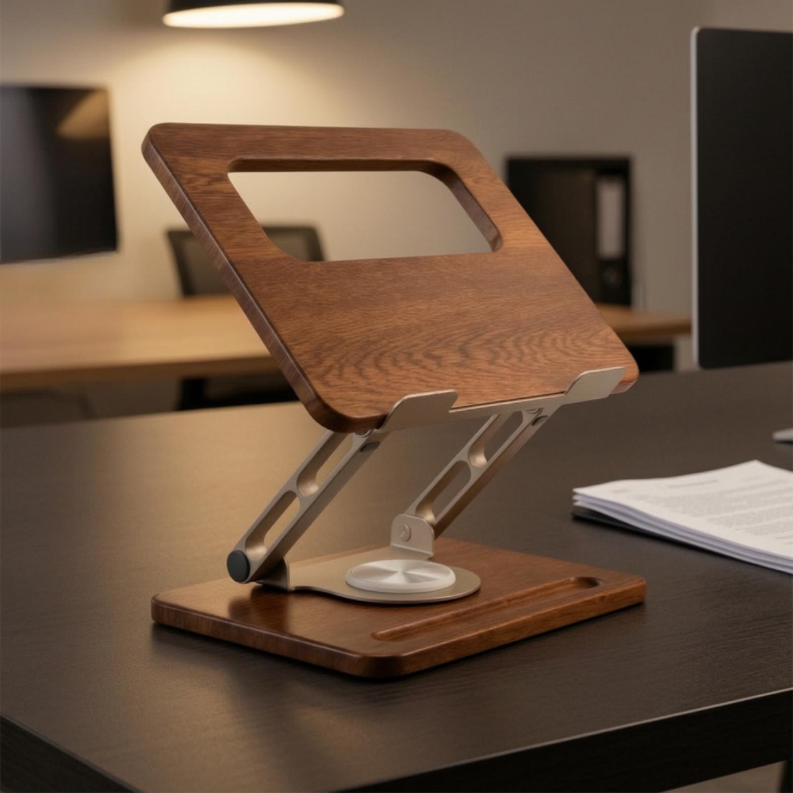 حامل لابتوب مكتبي مع لوح خشبي، - مراجعة Laptop Stand Bamboo وسعره