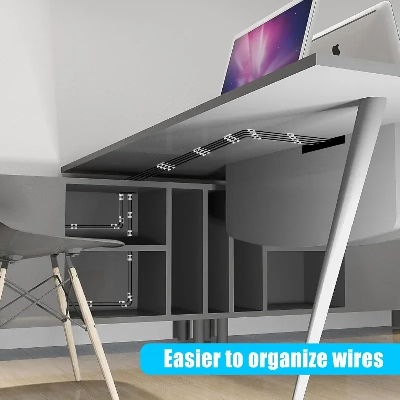 حامل أسلاك لاصق ذاتيًا للحائط، - مراجعة Desk Cable Clip وسعره