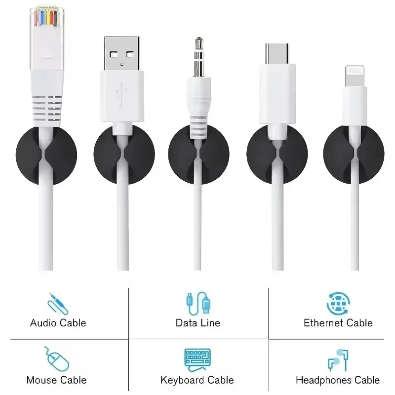 5/50 قطعة سطح المكتب جدار مقاط - مراجعة Desk Cable Clip وسعره