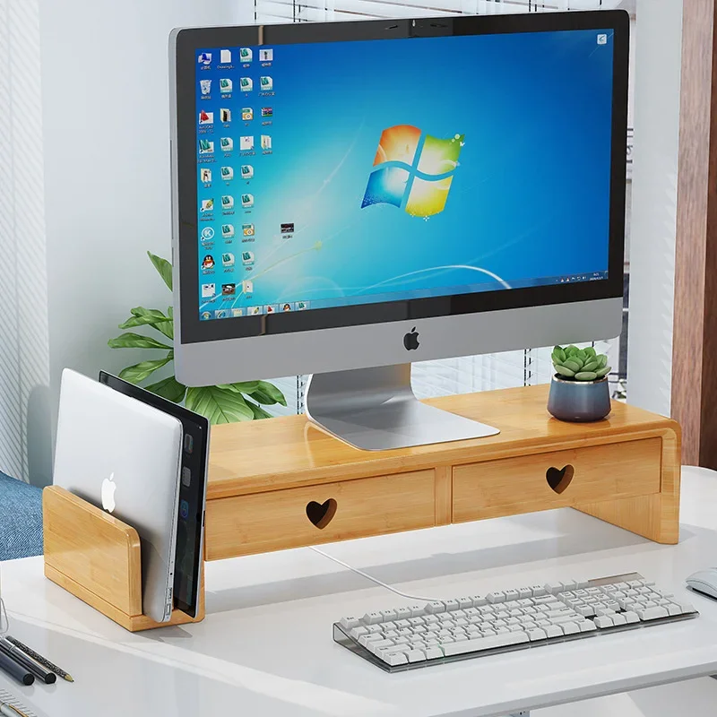 حامل مكتب من الخيزران الطبيعي، - مراجعة Laptop Stand Bamboo وسعره
