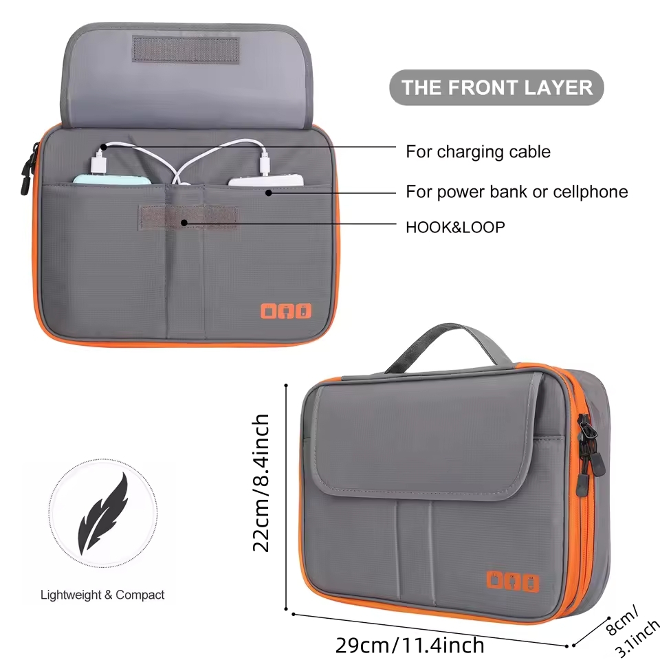 حقيبة تخزين رقمية مزدوجة الطبق - مراجعة Tech Accessories Organizer وسعره
