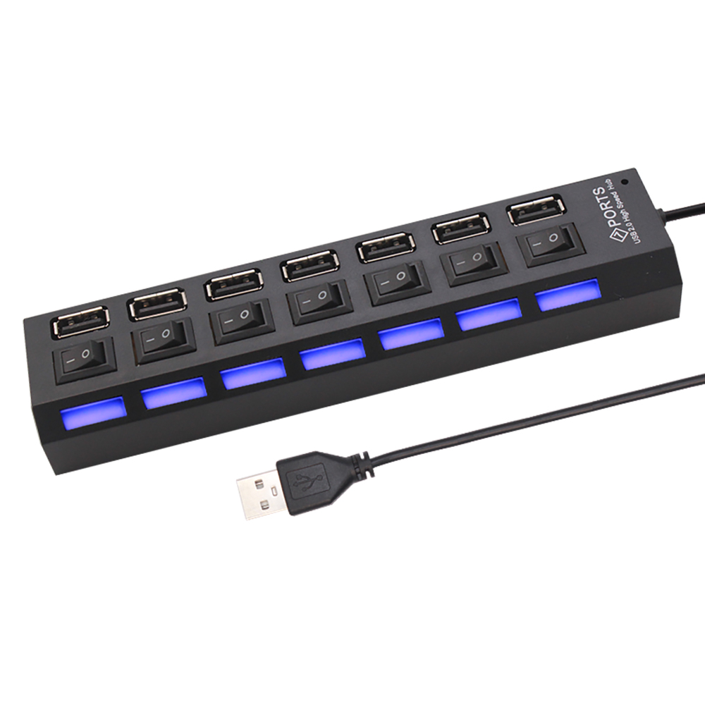 موزع USB 2.0 عالي السرعة بـ 7  - مراجعة Usb Hub 7 Port وسعره
